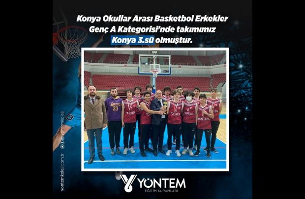 Konya Okullar Arası Basketbol Erkekler Genç A Katogorisi'nde takımımız Konya 3.sü olmuştur.