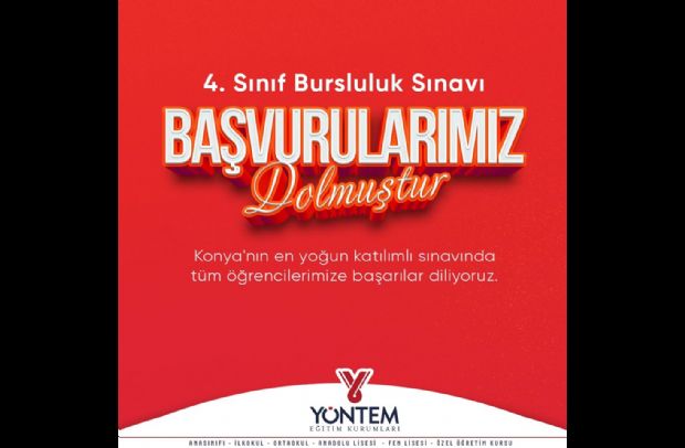 7 - 8 Mart tarihlerinde yapacağımız 4. sınıf bursluluk sınavımızda tüm öğrencilerimize başarılar diliyoruz.