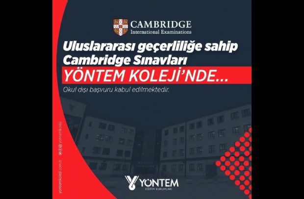 Uluslararası geçerliliğe sahip Cambridge Sınavları Yöntem kolejinde...