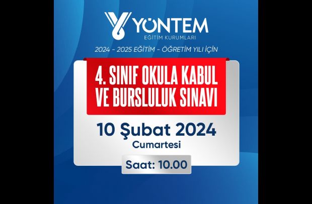 Konya'nın merakla beklenen 4. Sınıf Okula Kabul ve Bursluluk Sınavı 10 Şubat 2024 Cumartesi günü...