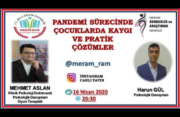 Meram İlçe Milli Eğitim Müdürlüğü ve Meram Rehberlik ve Araştırma Merkezi tarafından düzenlenen 