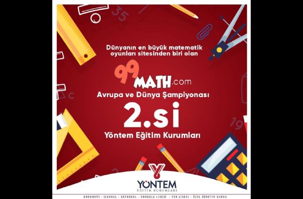 Yöntem Eğitim Kurumları tüm kademelerde Avrupa ve Dünya 2.si olmuştur.