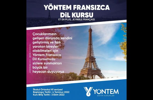 Yaz Dönemi Fransızca Dil Kursu başlıyor.