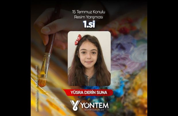 15 Temmuz Konulu Resim Yarışması 1.si Yüsrâ Derin Suna