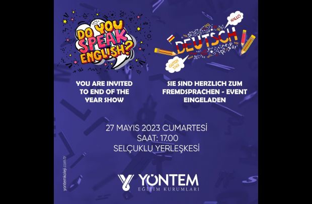 Selçuklu Yerleşkesi Yabancı Dil Yıl Sonu  Programımız dopdolu içeriğiyle 27 Mayıs'ta...