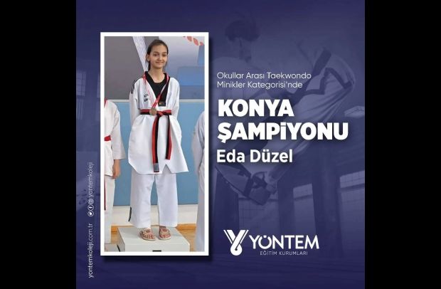 Okullar Arası Taekwondo Minikler Kategorisi'nde Konya Şampiyonu  Eda Düzel
