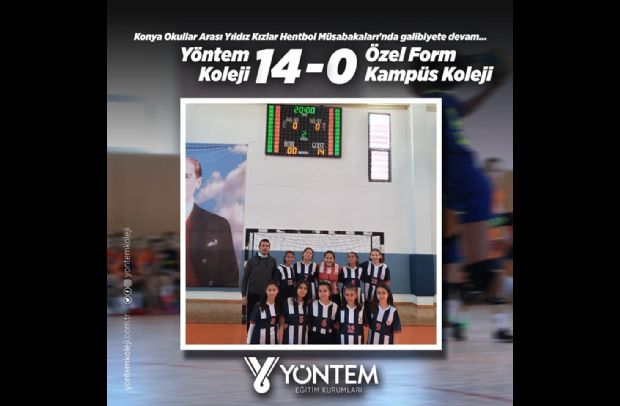 Konya Okullar Arası Yıldız Kızlar Hentbol Müsabakaları'nda galibiyete devam...