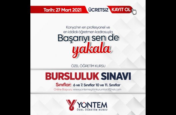 YÖNTEM ÖZEL ÖĞRETİM KURSU BURSLULUK SINAVI...